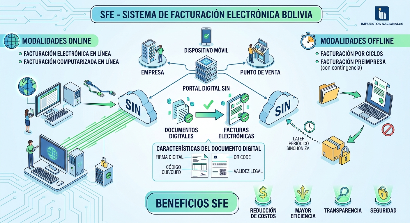SFE Bolivia: Guía Completa del Sistema de Facturación Electrónica del SIN y sus 5 Modalidades