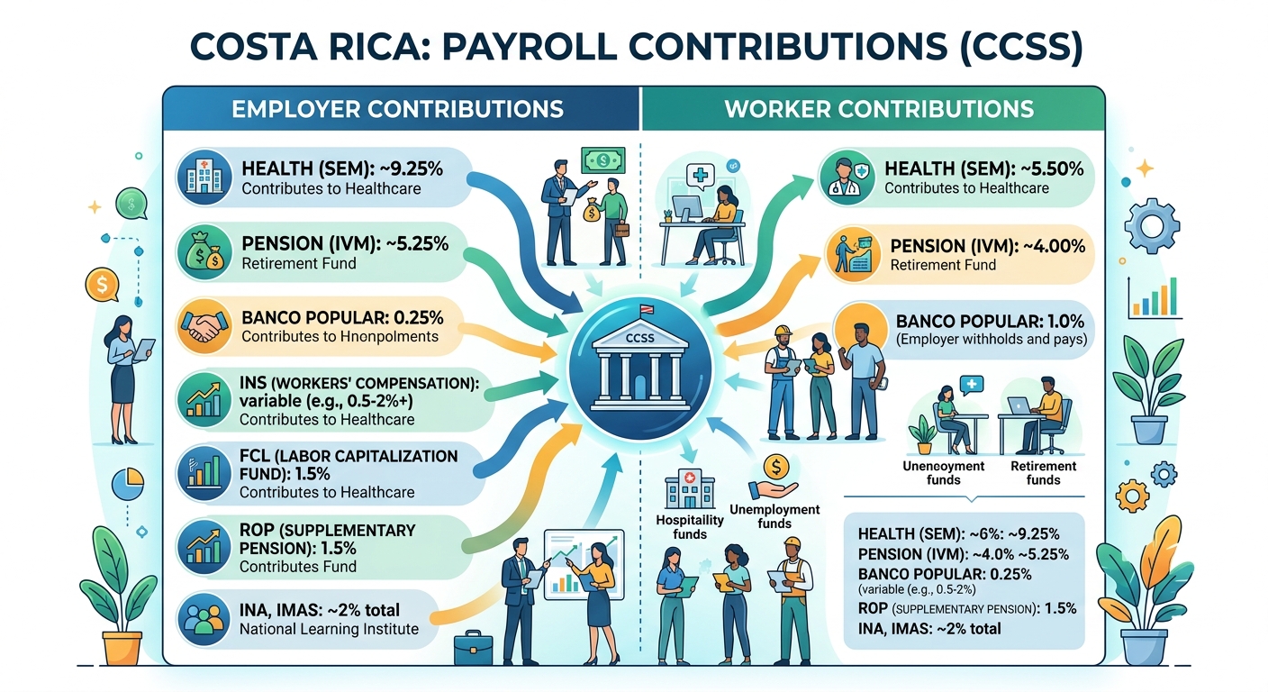 Cargas Sociales CCSS en Costa Rica: Cuánto Paga el Patrono, Cómo Calcularlas y Evitar Mora con la Caja