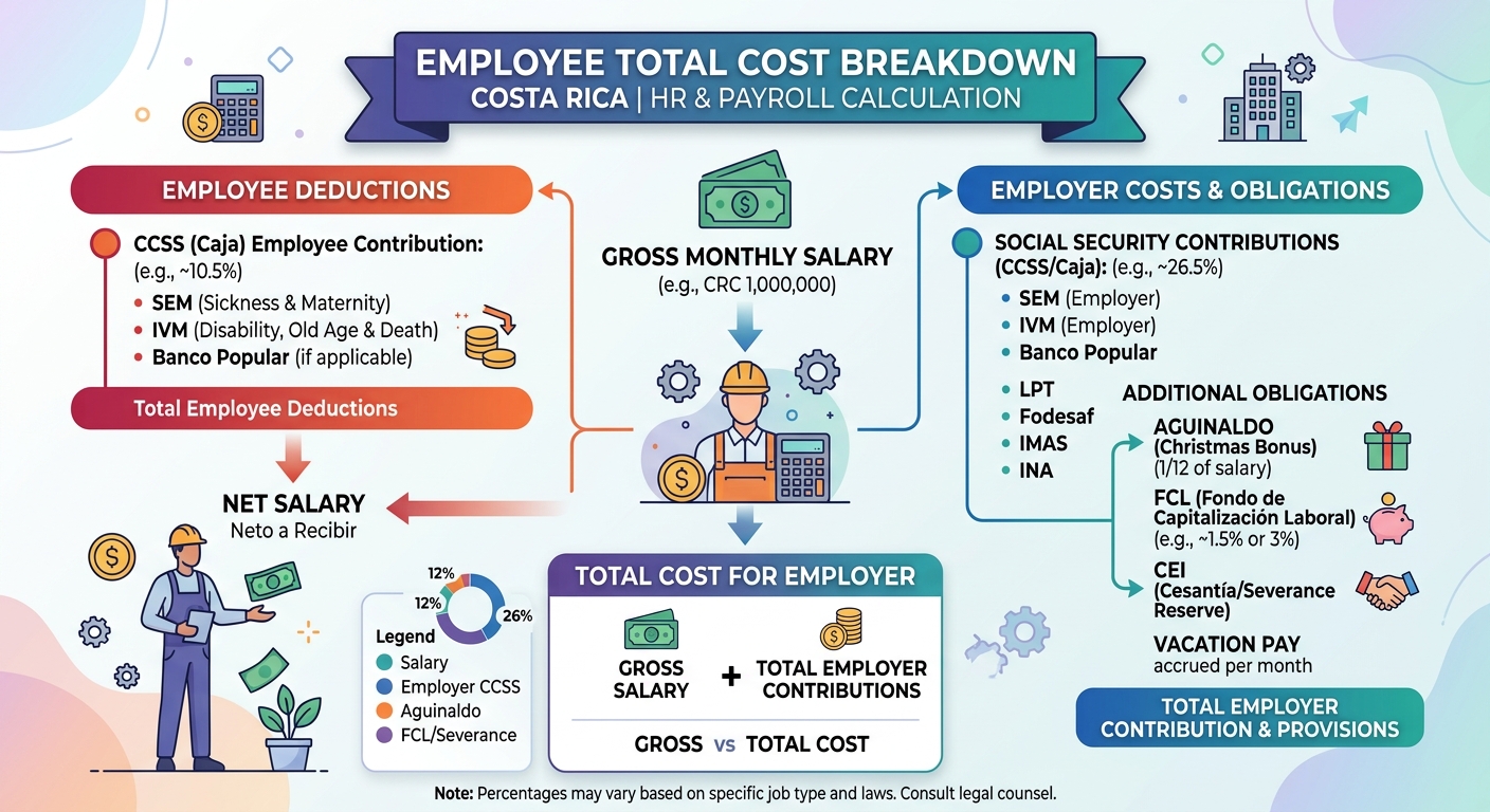 Costo Real de un Empleado en Costa Rica: Lo que Todo Patrono Debe Calcular antes de Contratar