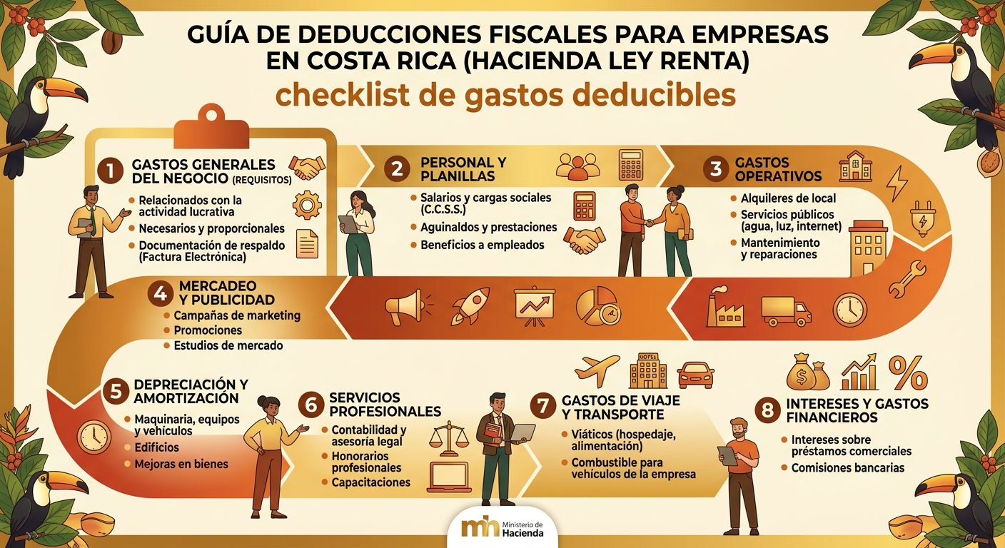 Gastos Deducibles del ISR en Costa Rica: Lo que el Artículo 8 Permite Rebajar Legalmente de su Renta