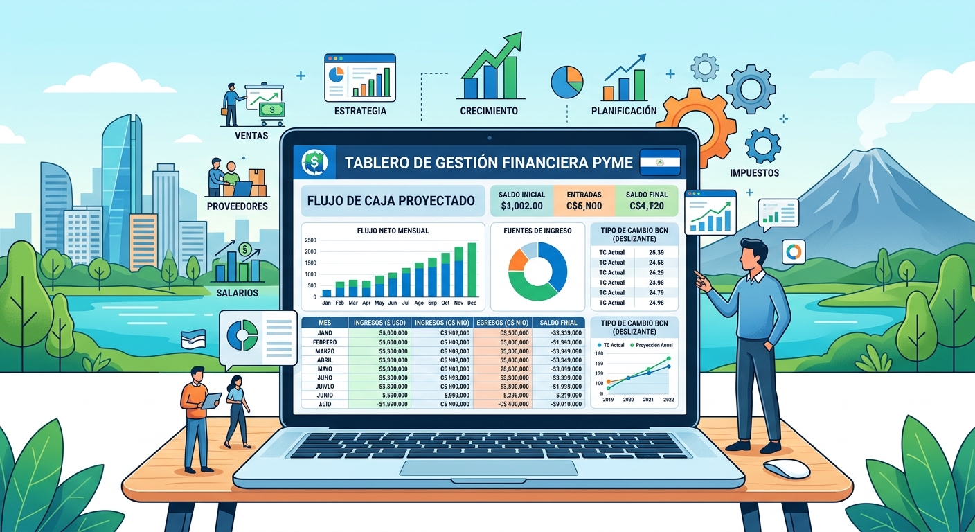 Flujo de Caja en Nicaragua: Cómo Gestionarlo en Córdobas y Dólares con el Tipo de Cambio Deslizante del BCN