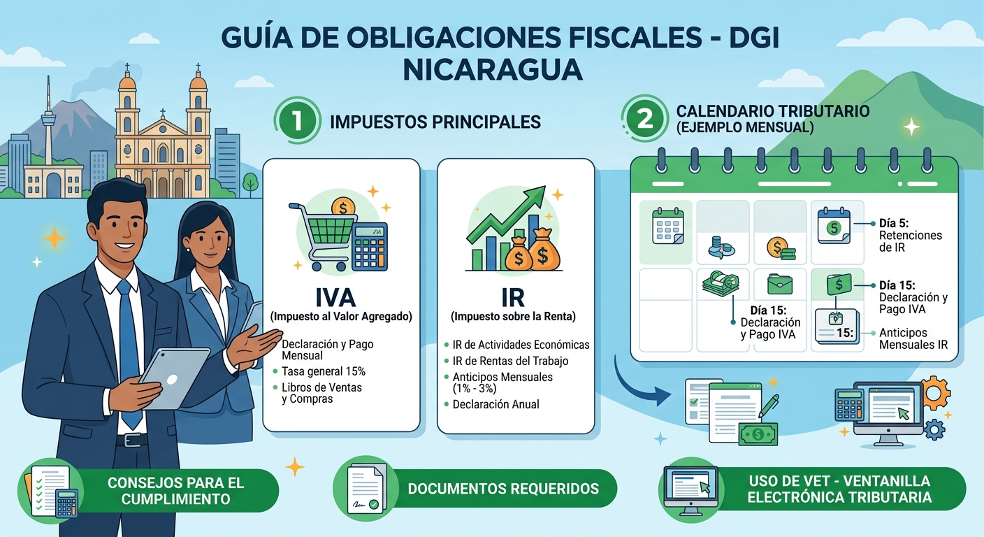 Guía Fiscal para Empresas en Nicaragua: Obligaciones Tributarias con DGI Nicaragua