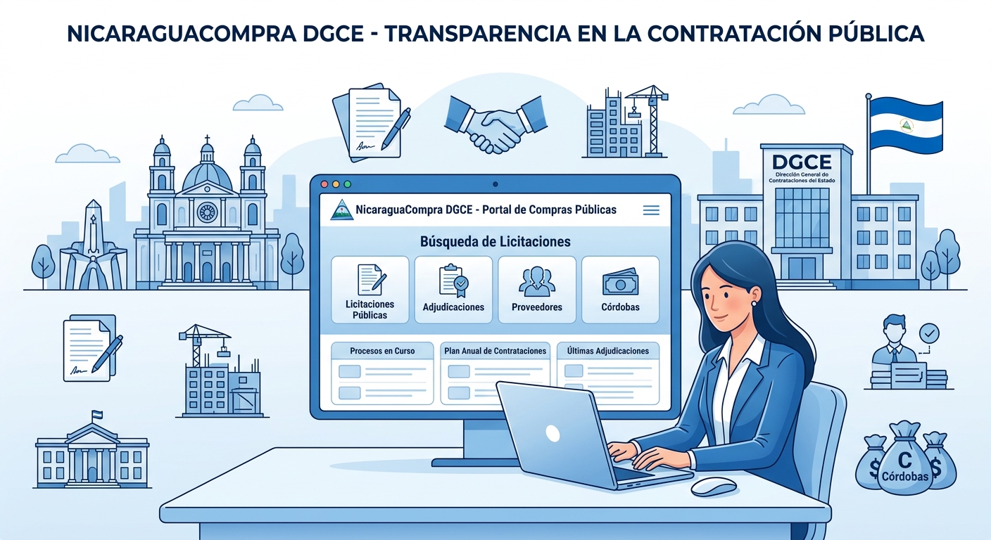 Vender al Estado de Nicaragua: DGCE, el Portal Nicaragua Compra y Cómo Registrarse para Acceder a Contratos Públicos