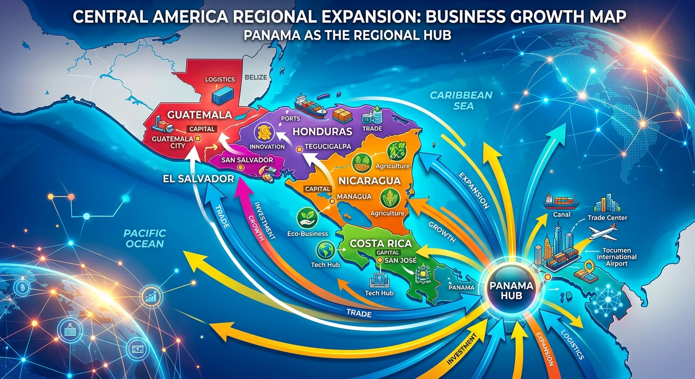Expansión Regional desde Panamá: Cómo Entrar a Centroamérica con la Estrategia Correcta para su Empresa