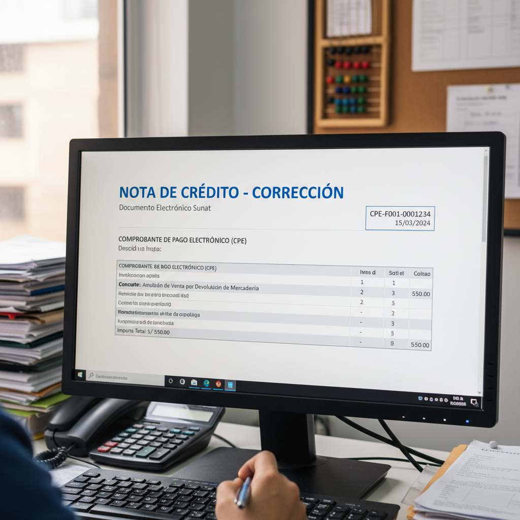 Nota de Crédito y Débito Electrónica en Perú: Cómo Corregir una Factura SUNAT sin Generar Problemas con el PDT 621