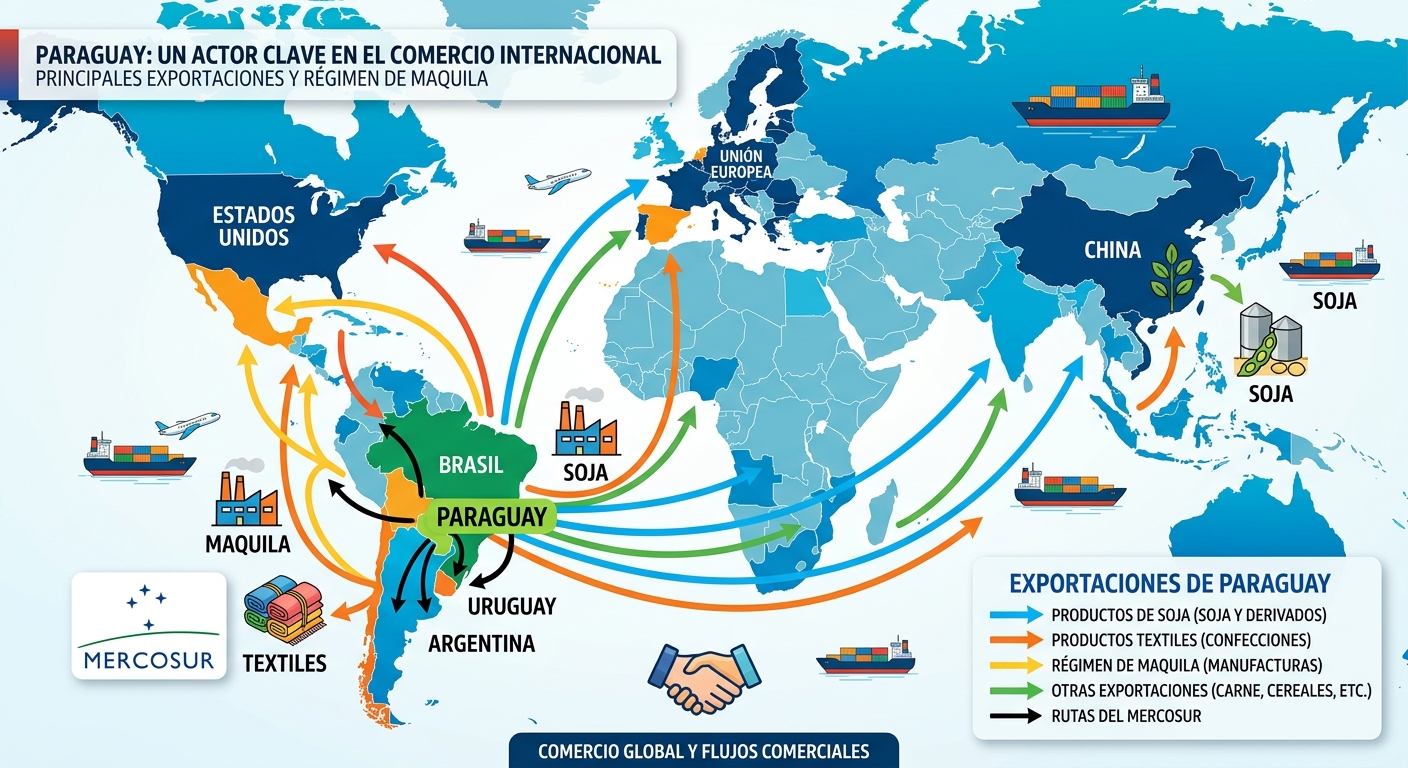 Exportar desde Paraguay: Régimen Maquila, MERCOSUR y los Incentivos que Abren Mercados Internacionales