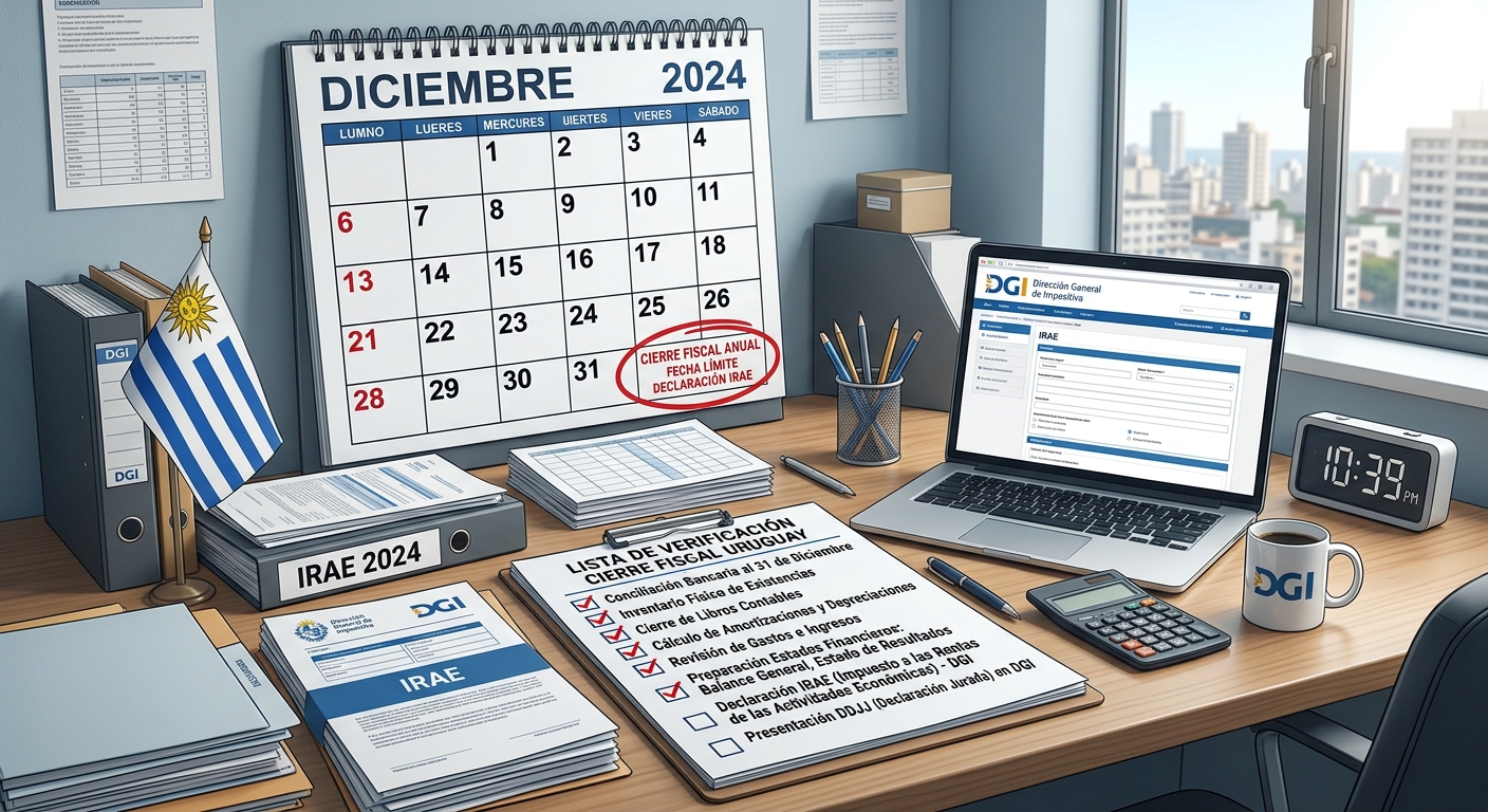 Cierre Fiscal Anual en Uruguay: Todo lo que debe Hacer antes del 31 de Diciembre para Declarar el IRAE