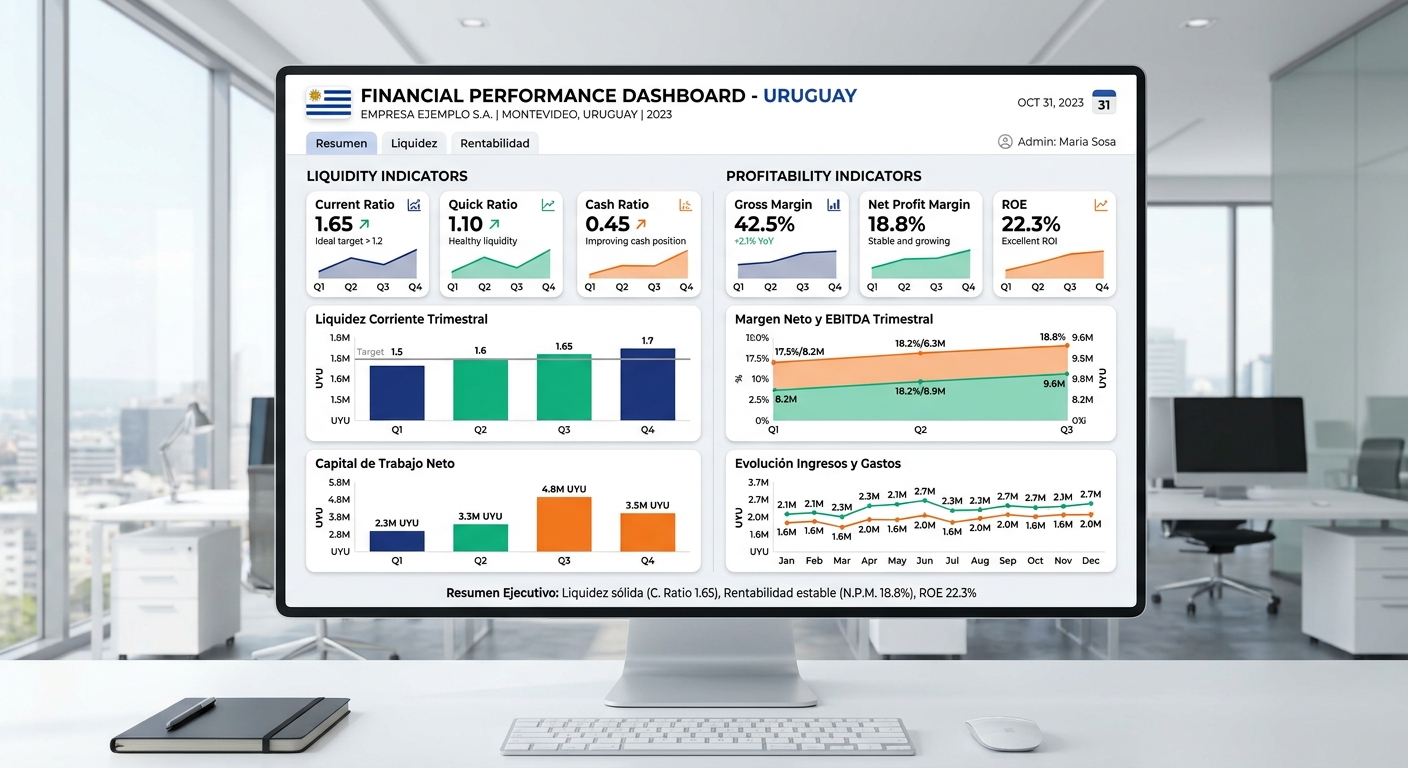 Los KPIs Financieros que toda Empresa Uruguaya debe Monitorear Mensualmente (con Señales de Alerta)