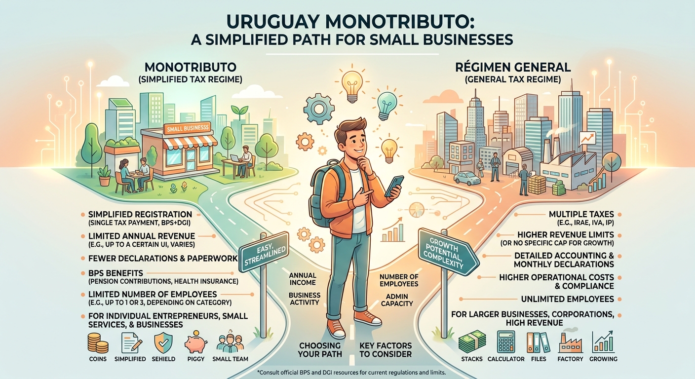 Monotributo en Uruguay: Cuándo Conviene, Cuándo Es Hora de Pasarse al Régimen General y Cómo Hacer la Transición