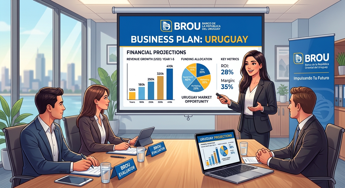 Plan de Negocio para Empresas Uruguayas: La Estructura que Aprueba el BROU y Convence a Inversores